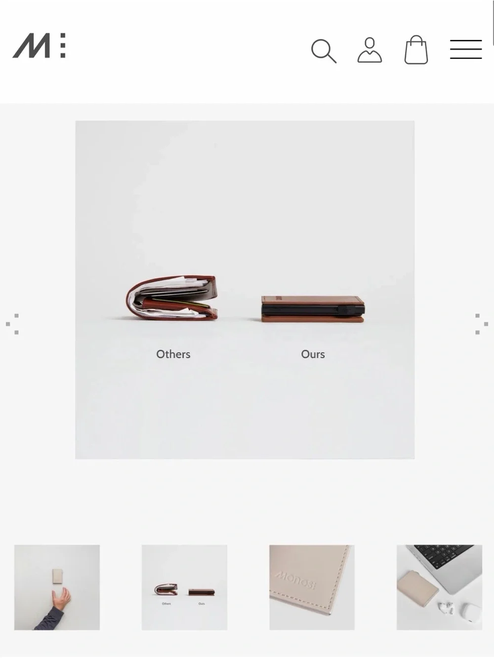 Monos Slim Wallet Pro in Ivory